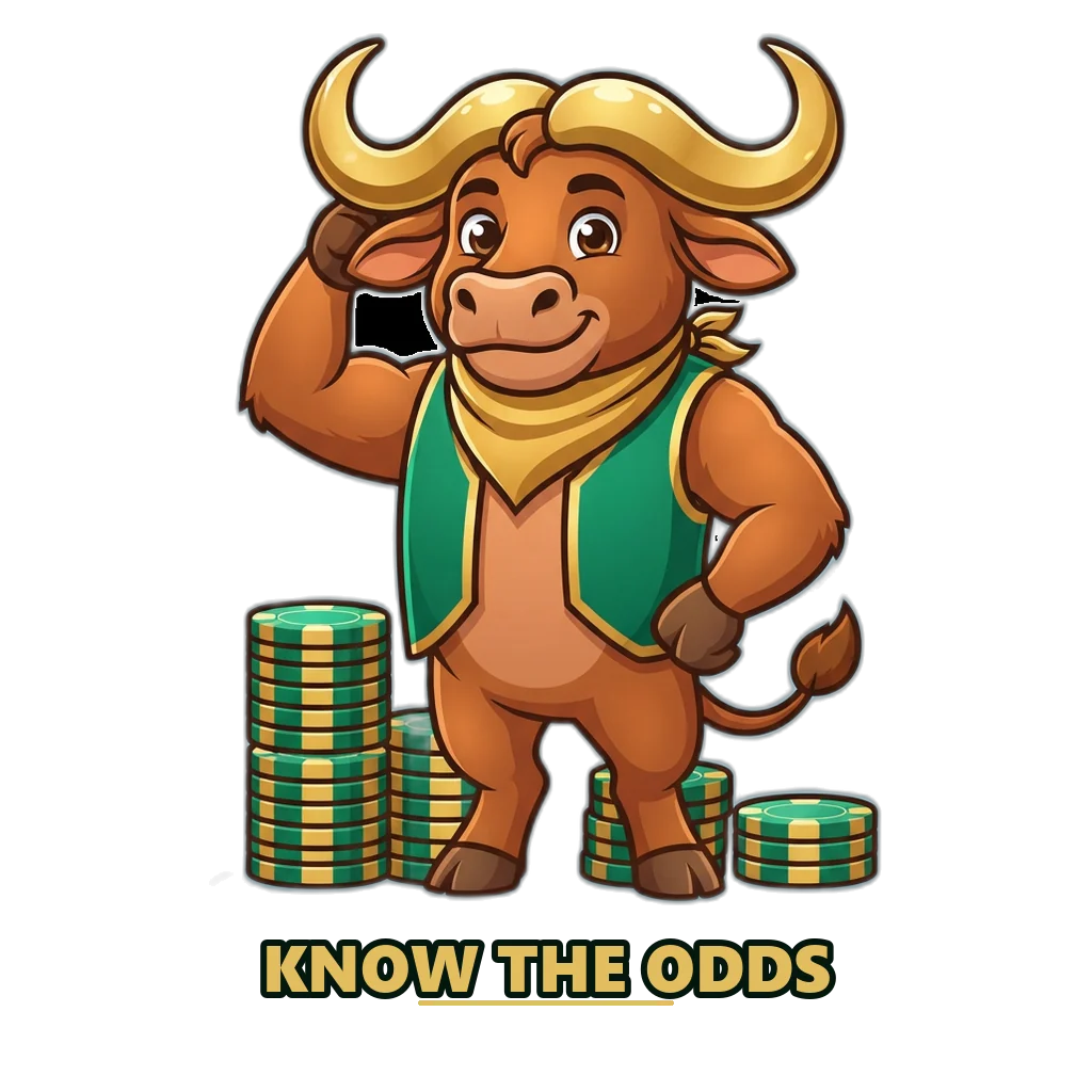 Buffalo mascot beside coin stacks of different heights, showing the long-run return of each pick